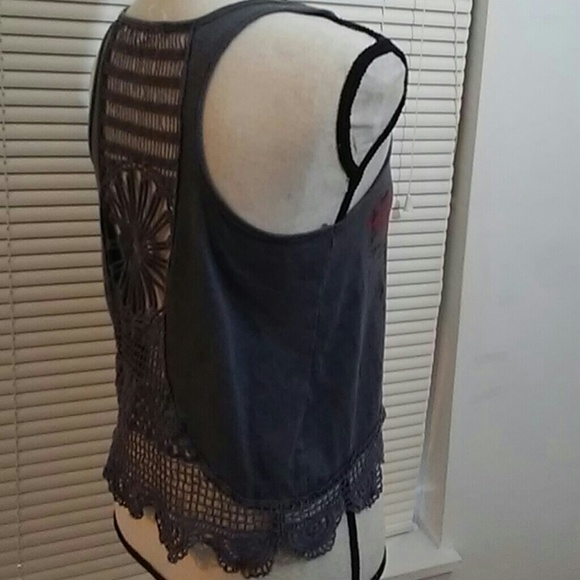 🌈 3/$10 SALE Crochet Open Back Crop Top - Picture 8 of 8